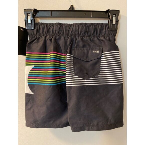 Hurley Kids Slash Pull-on Boardshorts (Little Kids) (Black) Boy's Swiim size 5 - Picture 5 of 5